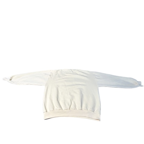 Jerzees Vintage Cardinal Embroidered Sweatshirt Large Yellow Cozy Cottagecore - Picture 6 of 10